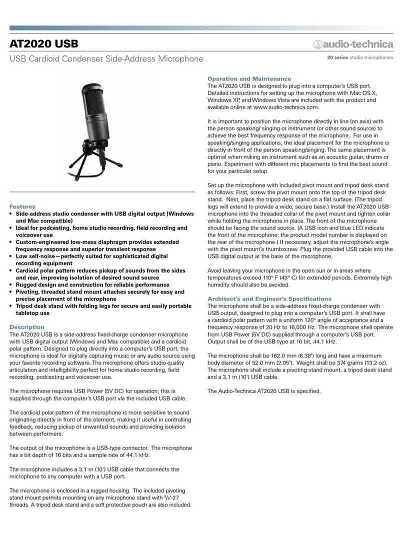Audio Technica AT2020 USB Installation guide