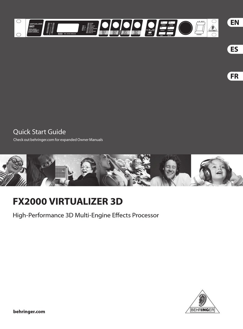 Behringer VIRTUALIZER 3D FX2000 User manual Behringer VIRTUALIZER 3D FX2000 User manual