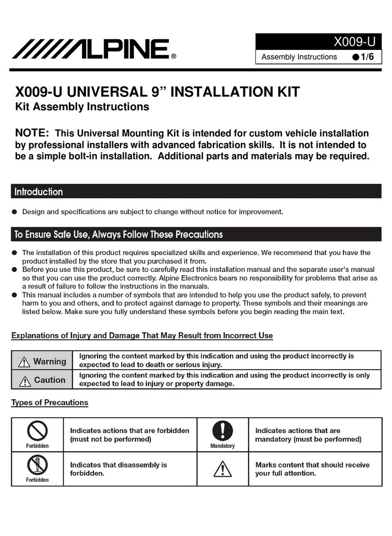 Alpine X009-U User manual