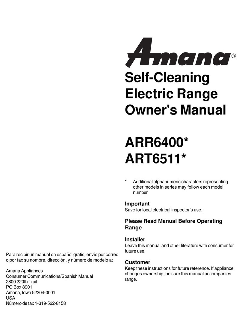 Amana ARR6400 Series User manual