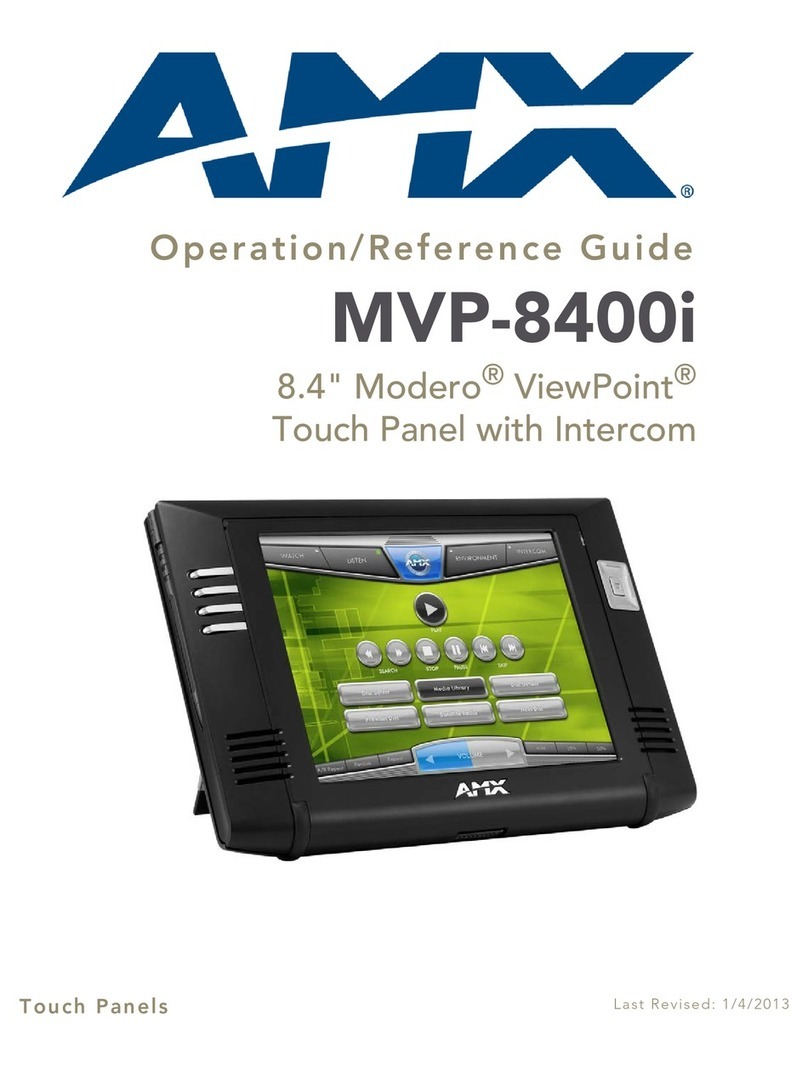 AMX MVP-8400ii Operation/reference guide