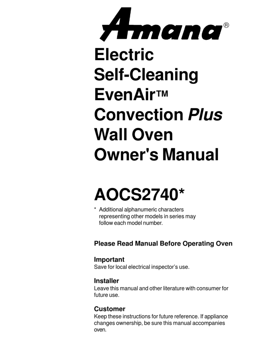 Amana AOCS2740 User manual