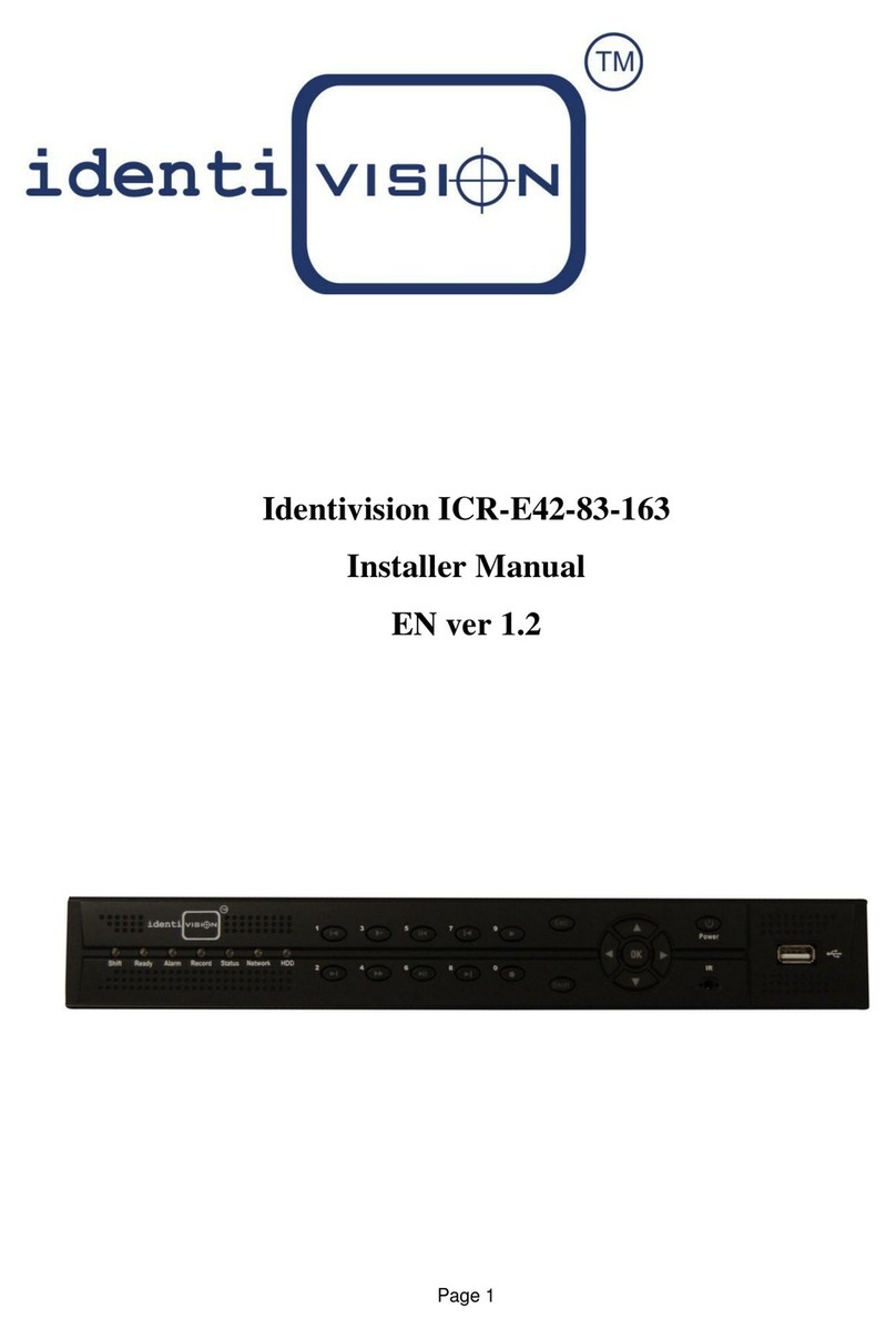 Identivision ICR-E42-83-163 Installer manual