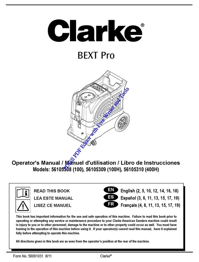 Clarke 56105310 (400H) Operator's manual