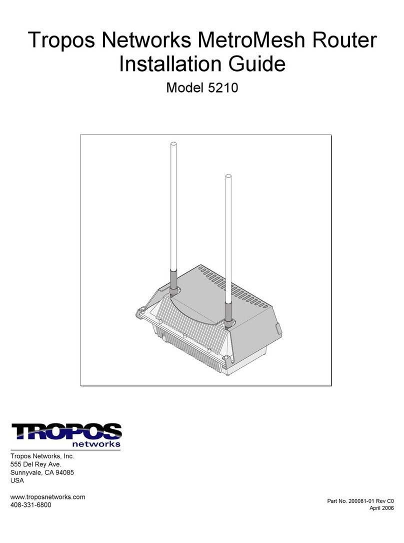 Tropos Networks 5210 User manual