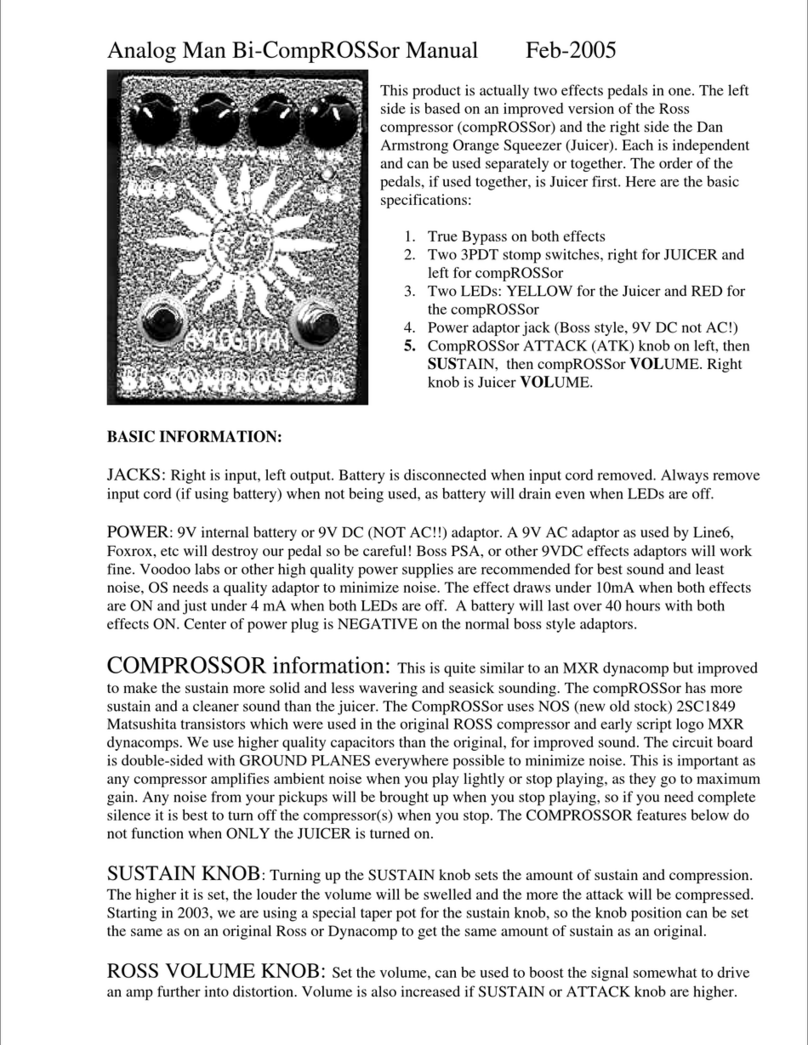 Analog Man Bi-CompROSSor Manual information