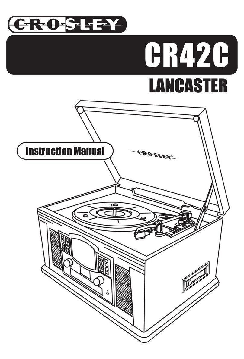 Crosley CR42C Lancaster User manual Crosley CR42C Lancaster User manual