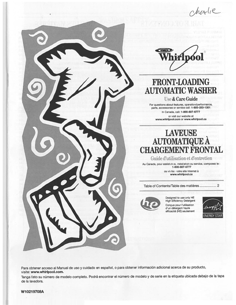 Whirlpool AUTOMATIC WASHER Use & care guide