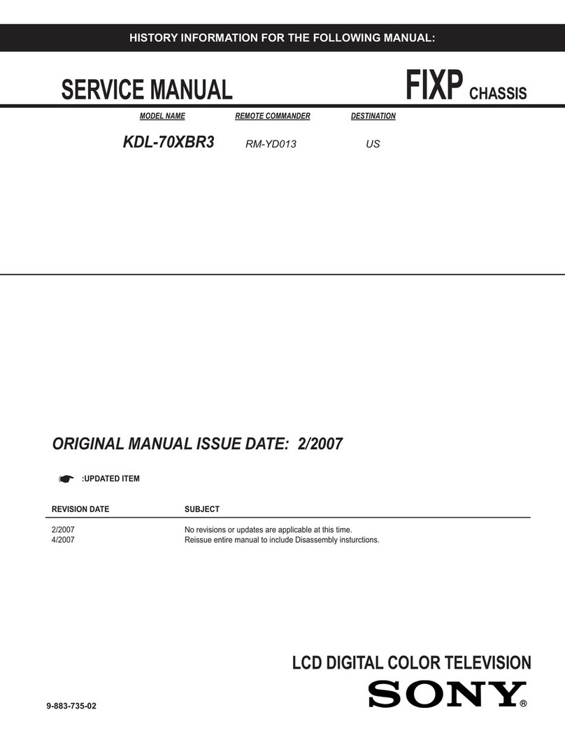 Sony BRAVIA KDL-70XBR3 User manual