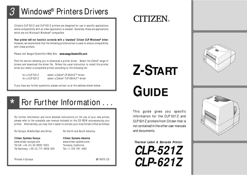 Citizen Z-START CLP-521Z User manual