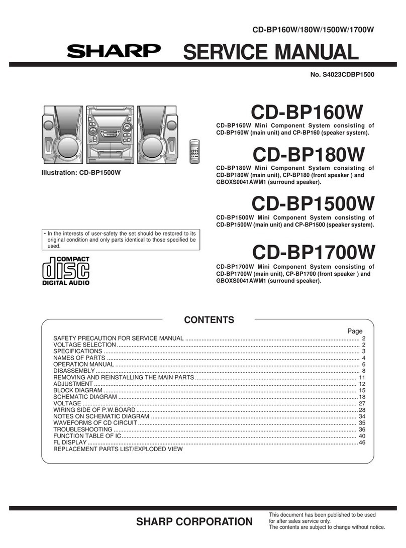 Sharp CD-BP160W User manual