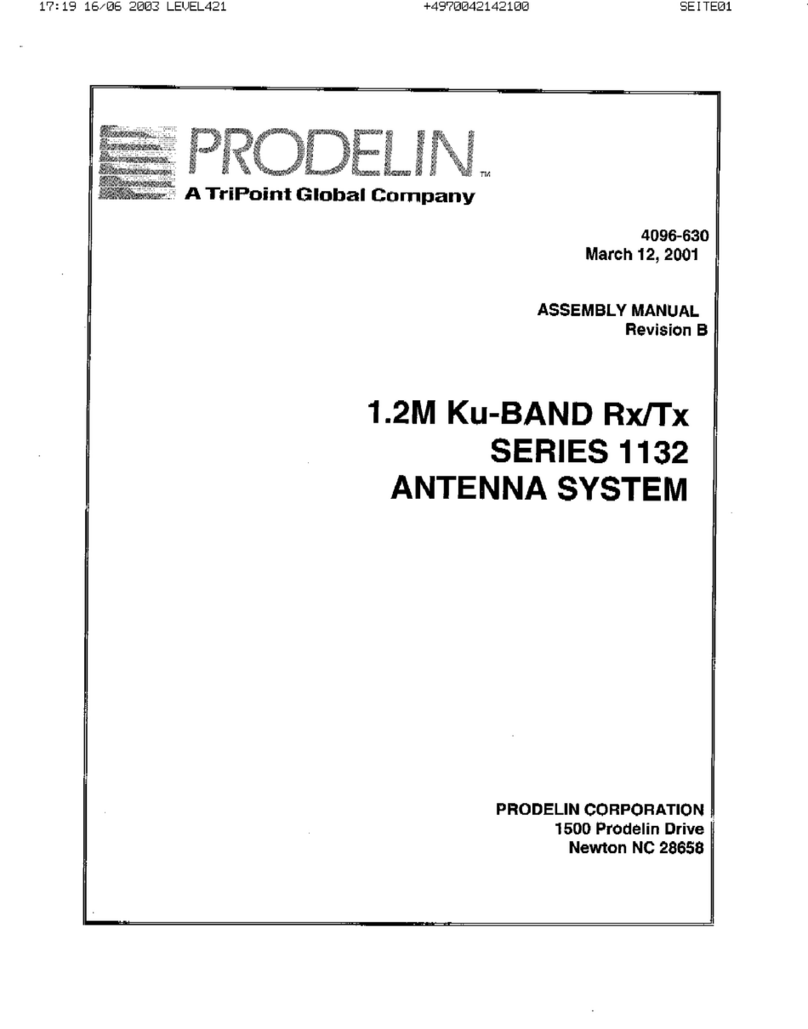 prodelin 1132 series User manual prodelin 1132 series User manual