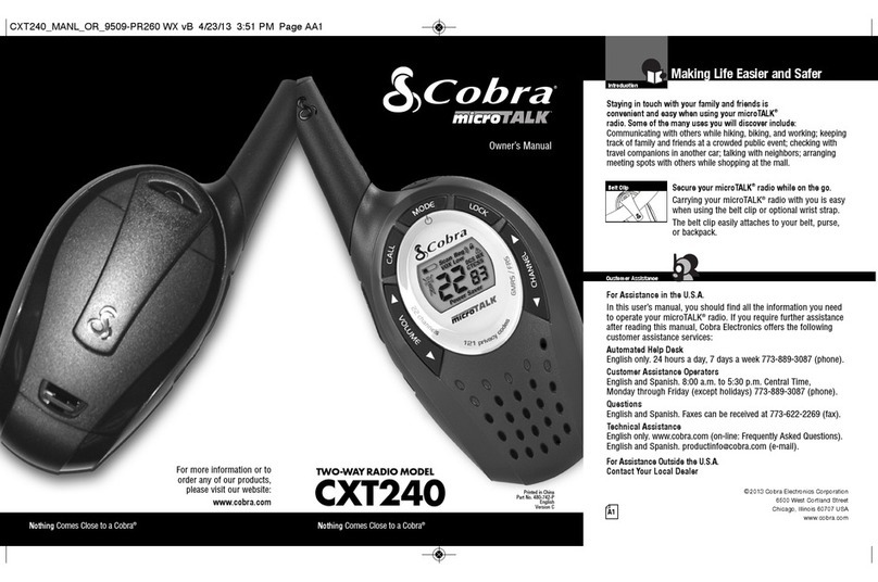 Cobra CXT240 owner's manual