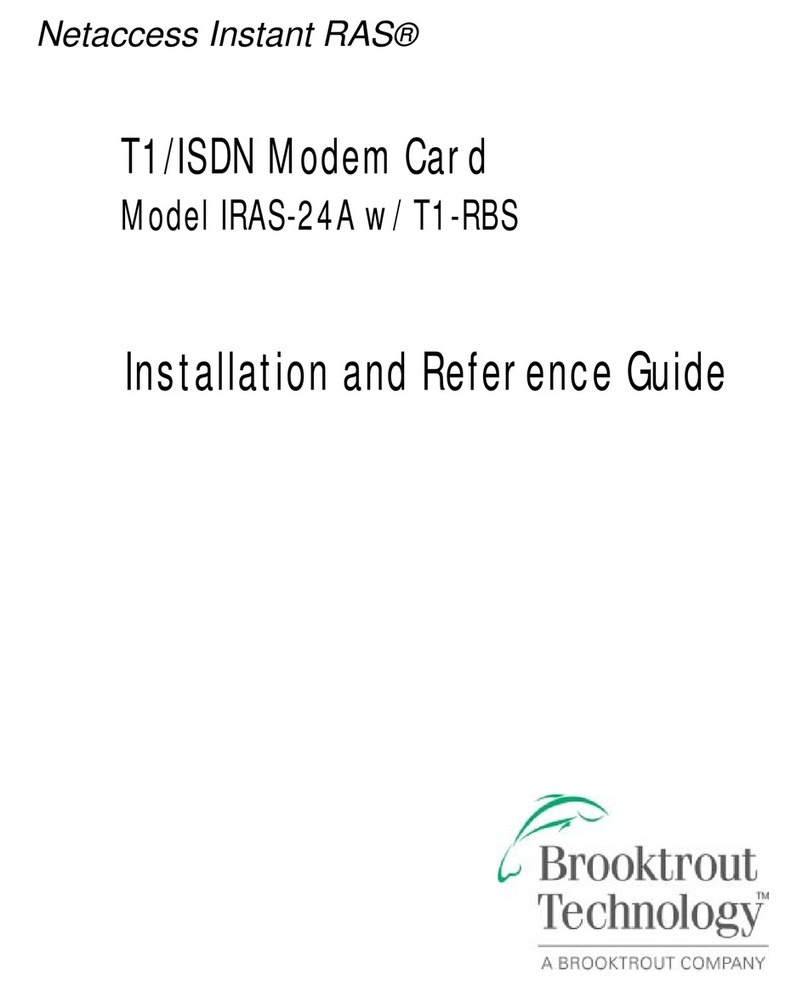 Brooktrout Technology IRAS-24A w/ T1-RBS Installation and reference guide