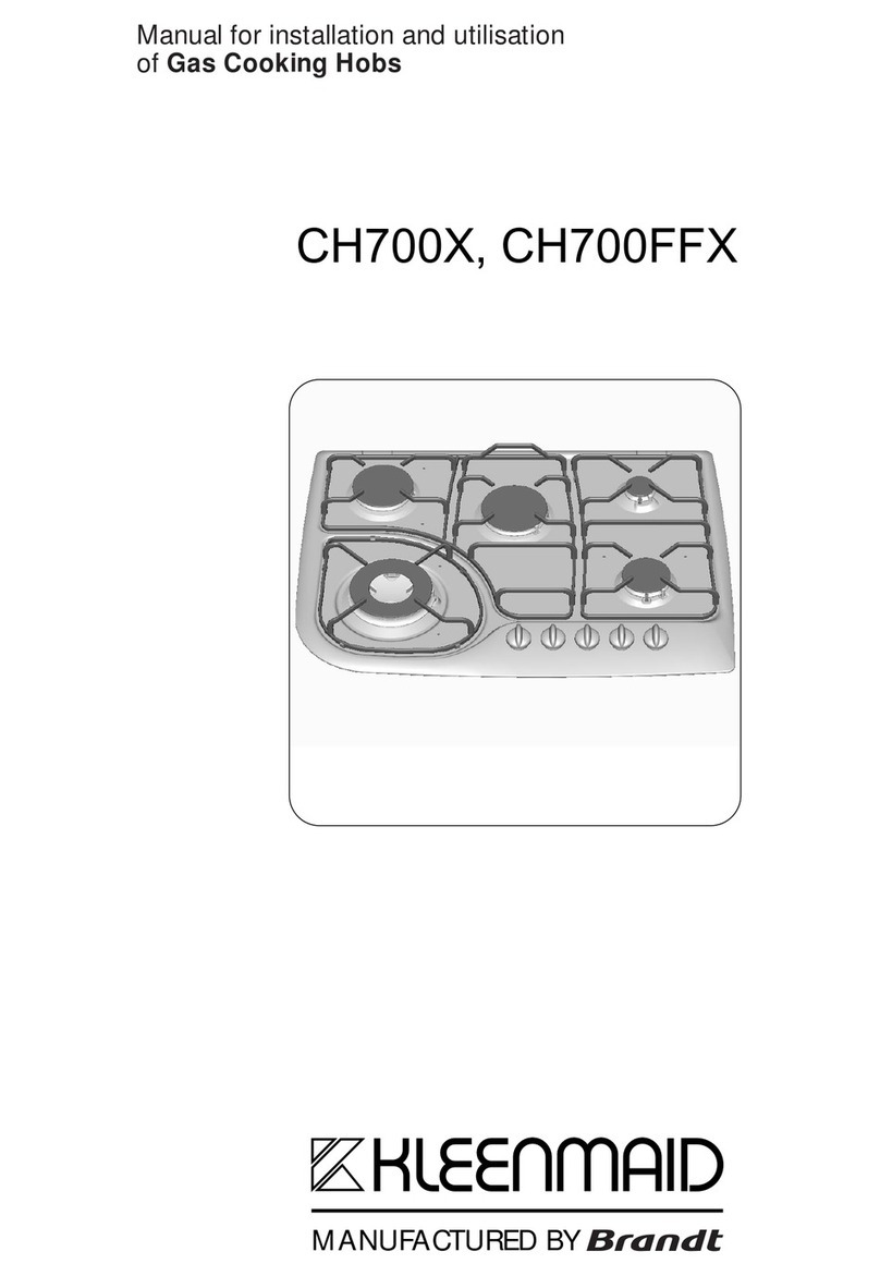 Kleenmaid CH700X Manual for installation and utilisation