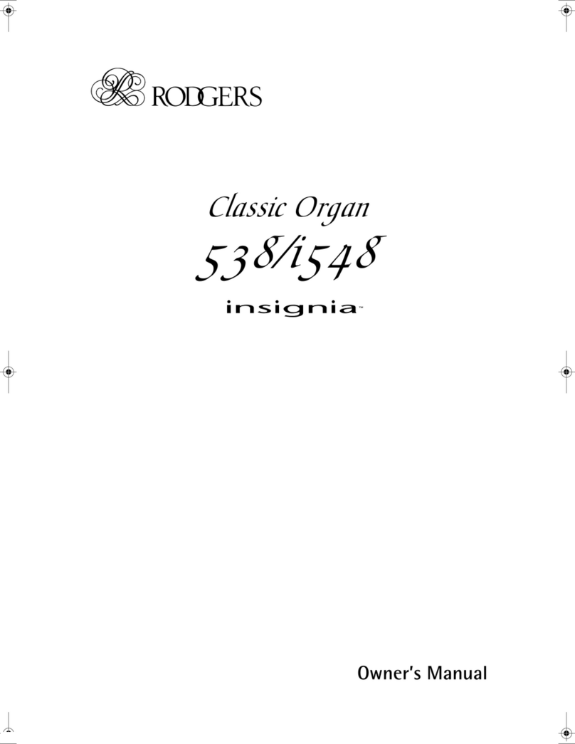 Rodgers 538 insignia owner's manual