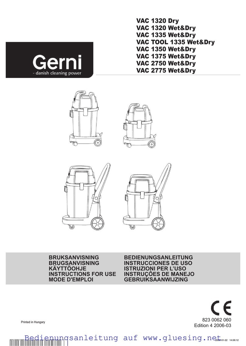 Gerni VAC 2775 Wet&Dry Instructions for use