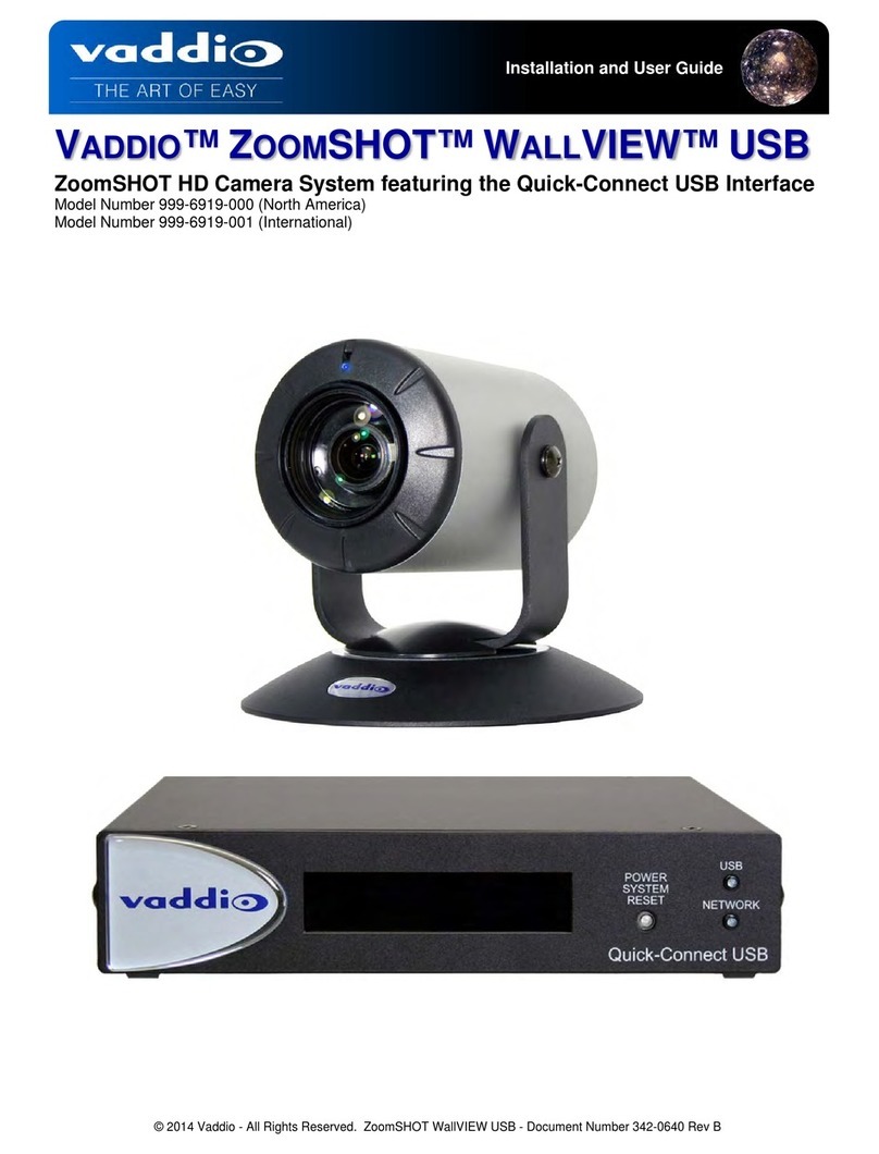 VADDIO Zoomshot WallView USB User manual