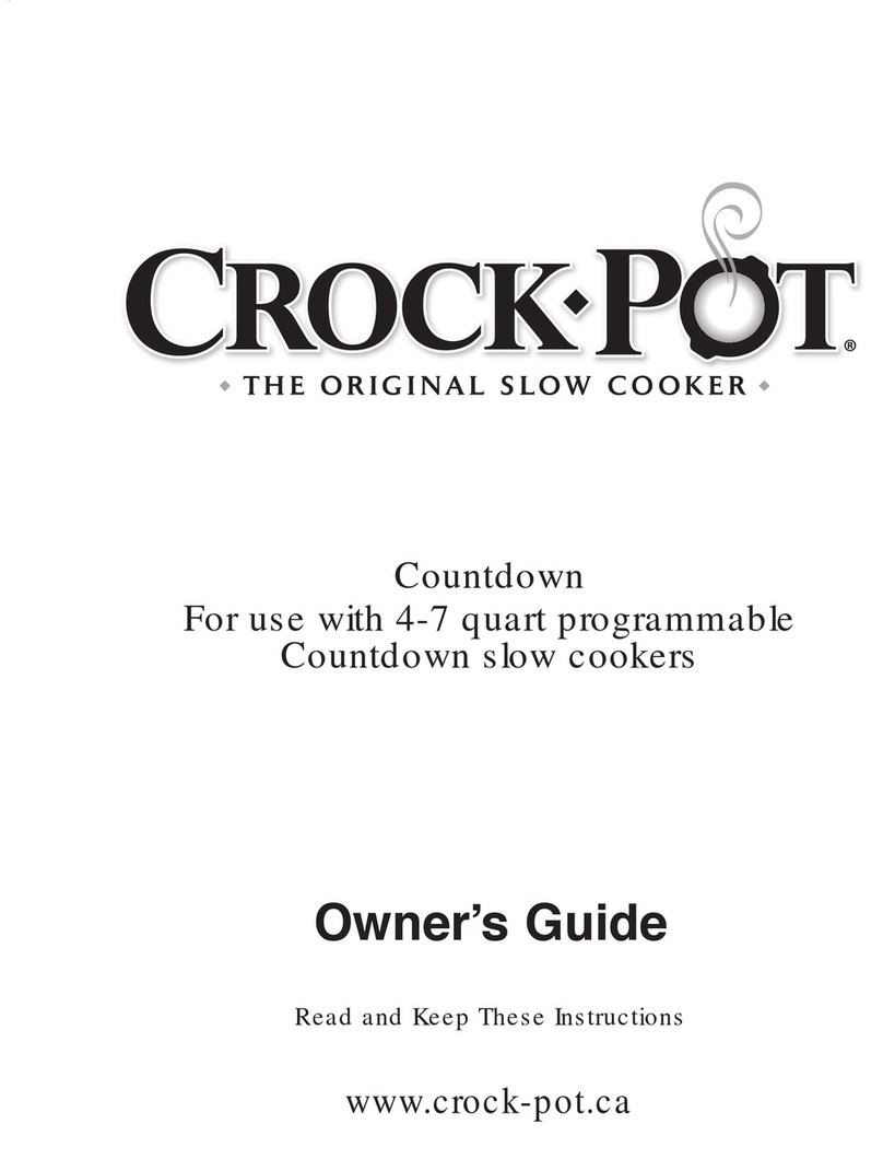 Crock-Pot Countdown slow cookers User manual
