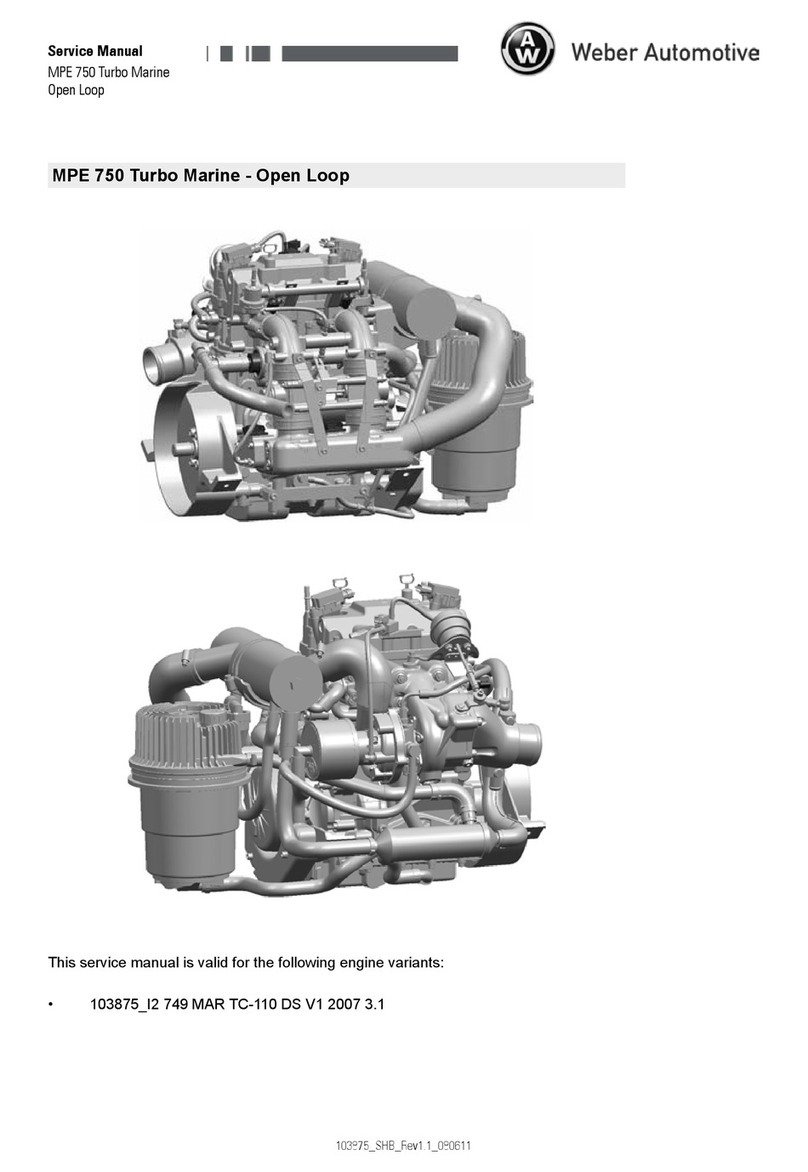 Weber Automotive MPE 750 Turbo Marine Service manual Weber Automotive MPE 750 Turbo Marine Service manual