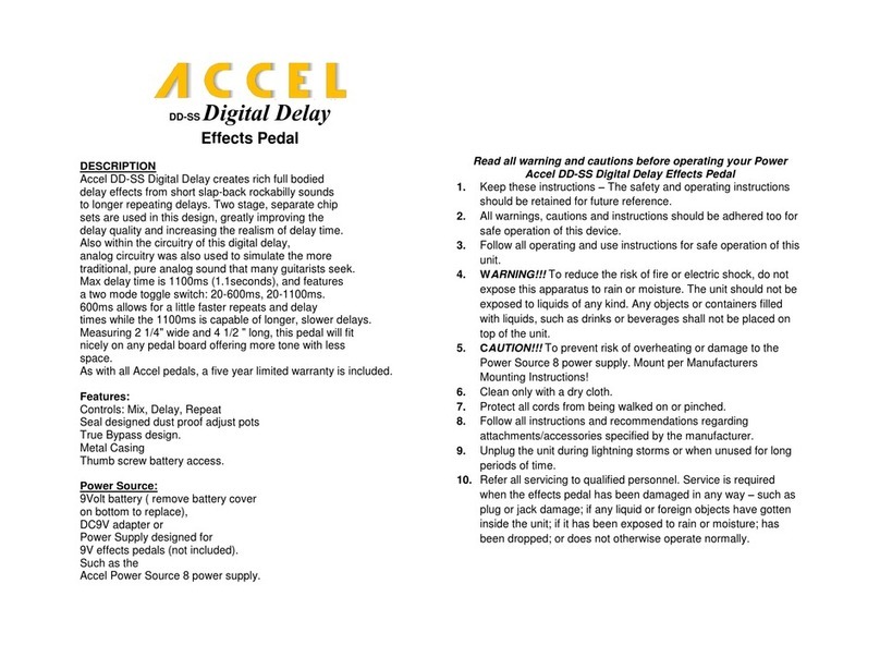 Accel DD-SS Digital Delay user guide