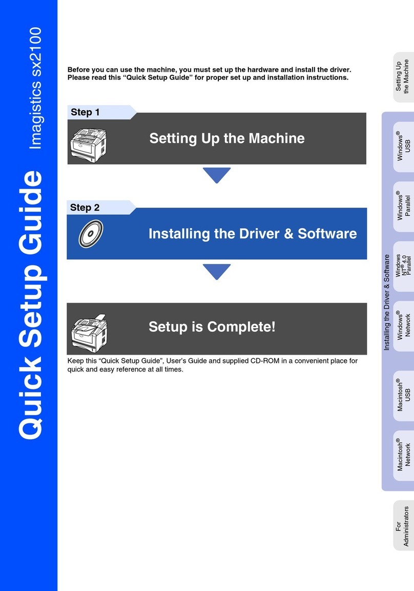 imagistics sx2100 User manual