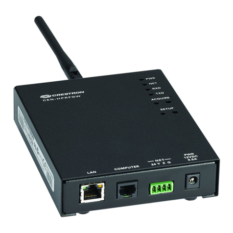 Crestron CEN-HPRFGW Operations & installation guide