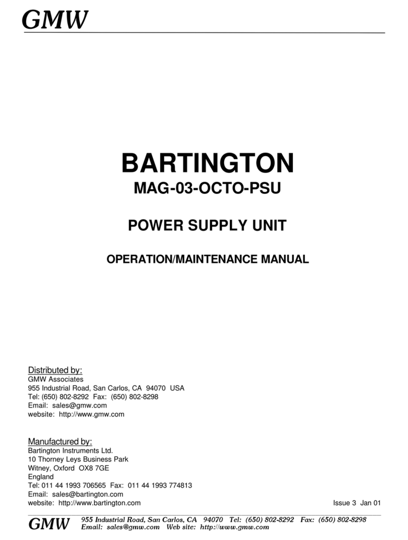 GMW BARTINGTON MAG-03-OCTO-PSU Operation & maintenance manual