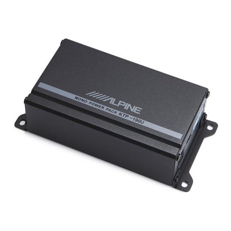 Alpine KTP-190U User manual