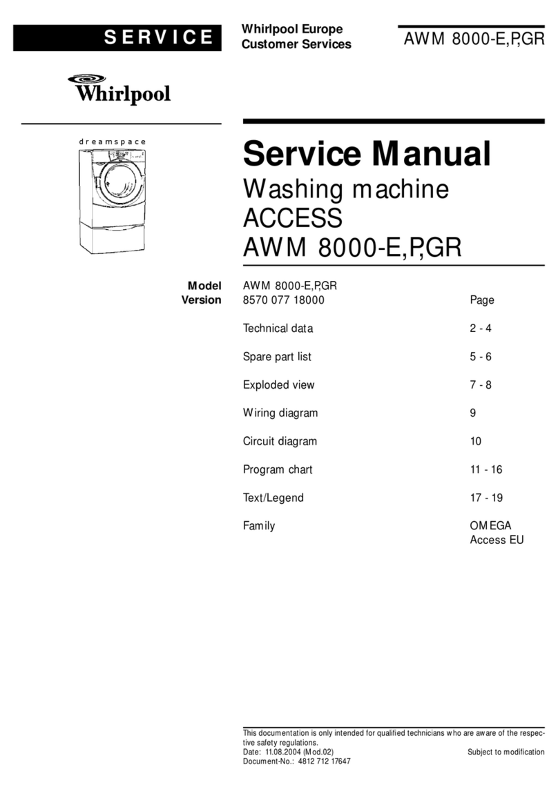 Whirlpool AWM 8000-GR Service manual