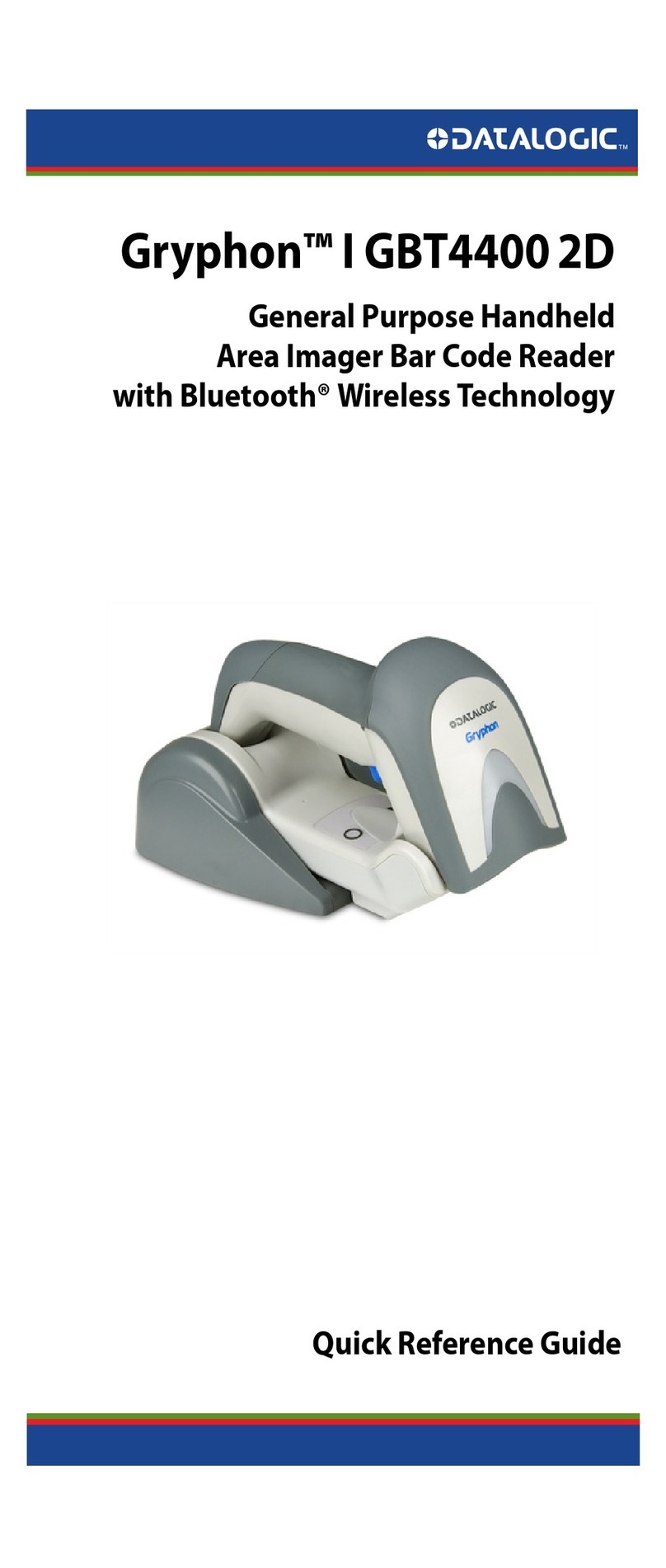 Datalogic Gryphon I GBT4400 2D Quick reference guide
