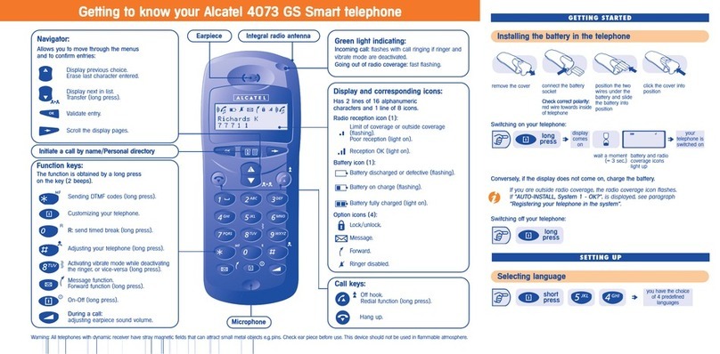 Alcatel 4073 GS Smart User manual