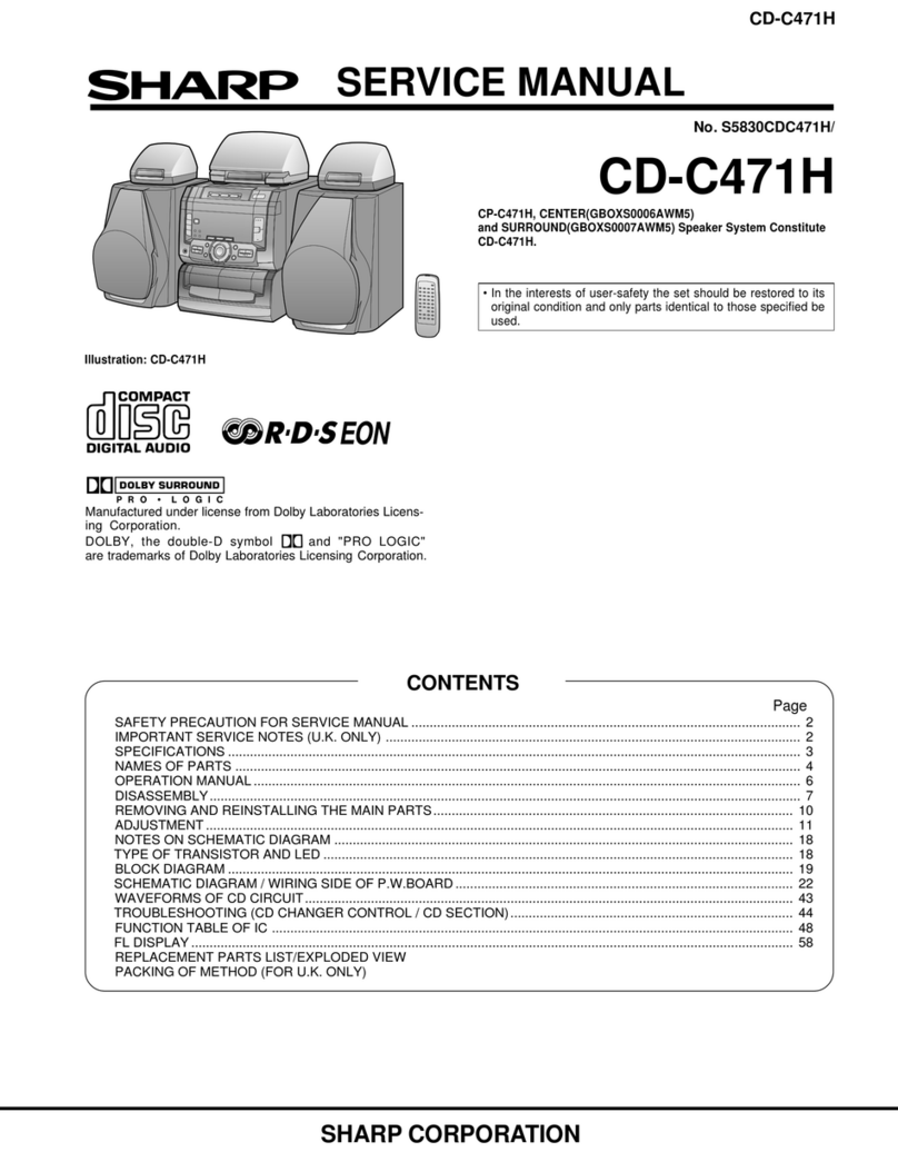 Sharp CD-C471H User manual