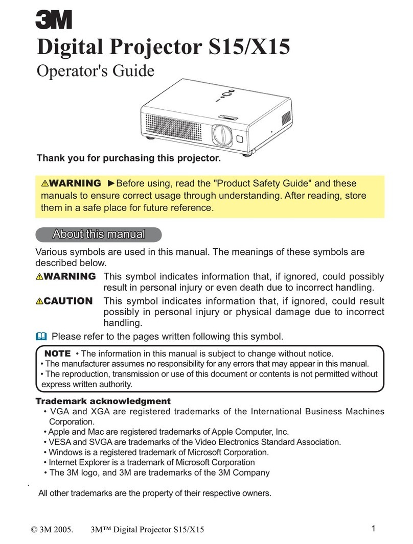 3M Multimedia Projector S15 Manual