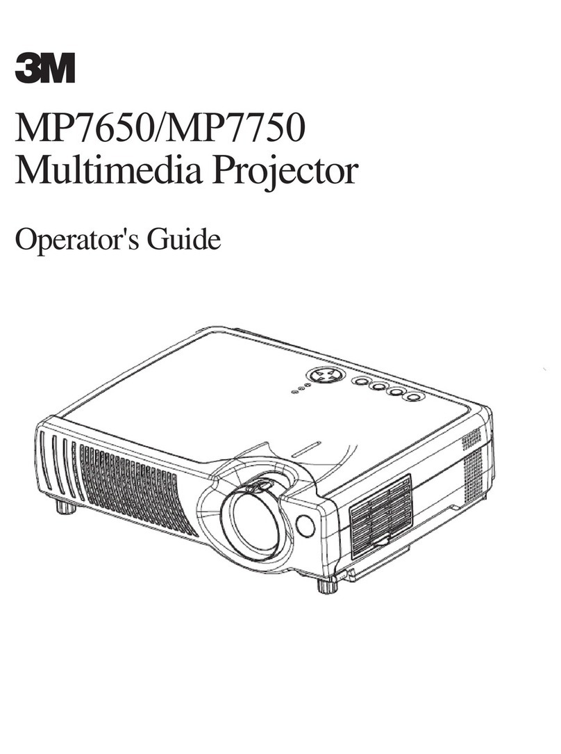 3M Multimedia Projector MP7650 Manual