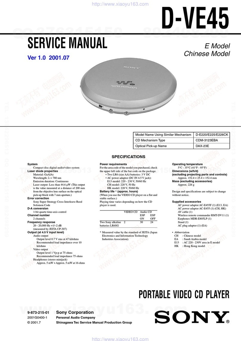 Sony D-VE45 User manual