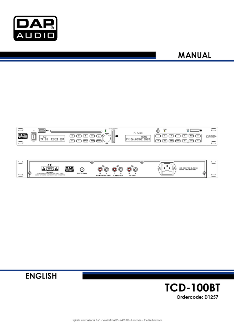 DAPAudio TCD-100BT User manual