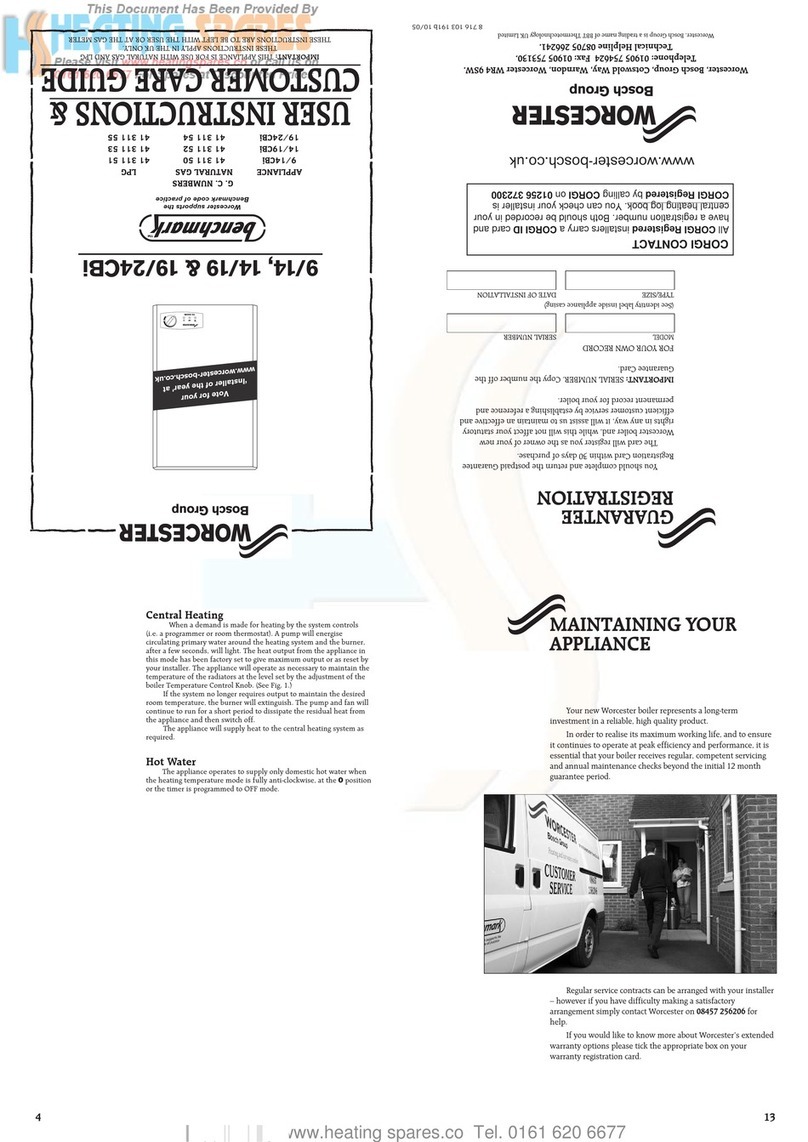 Worcester 9/14CBi User instructions & customer care guide Worcester 9/14CBi User instructions & customer care guide