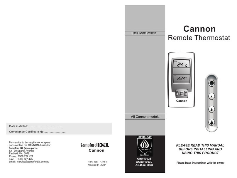 Sampford IXL Cannon User instructions