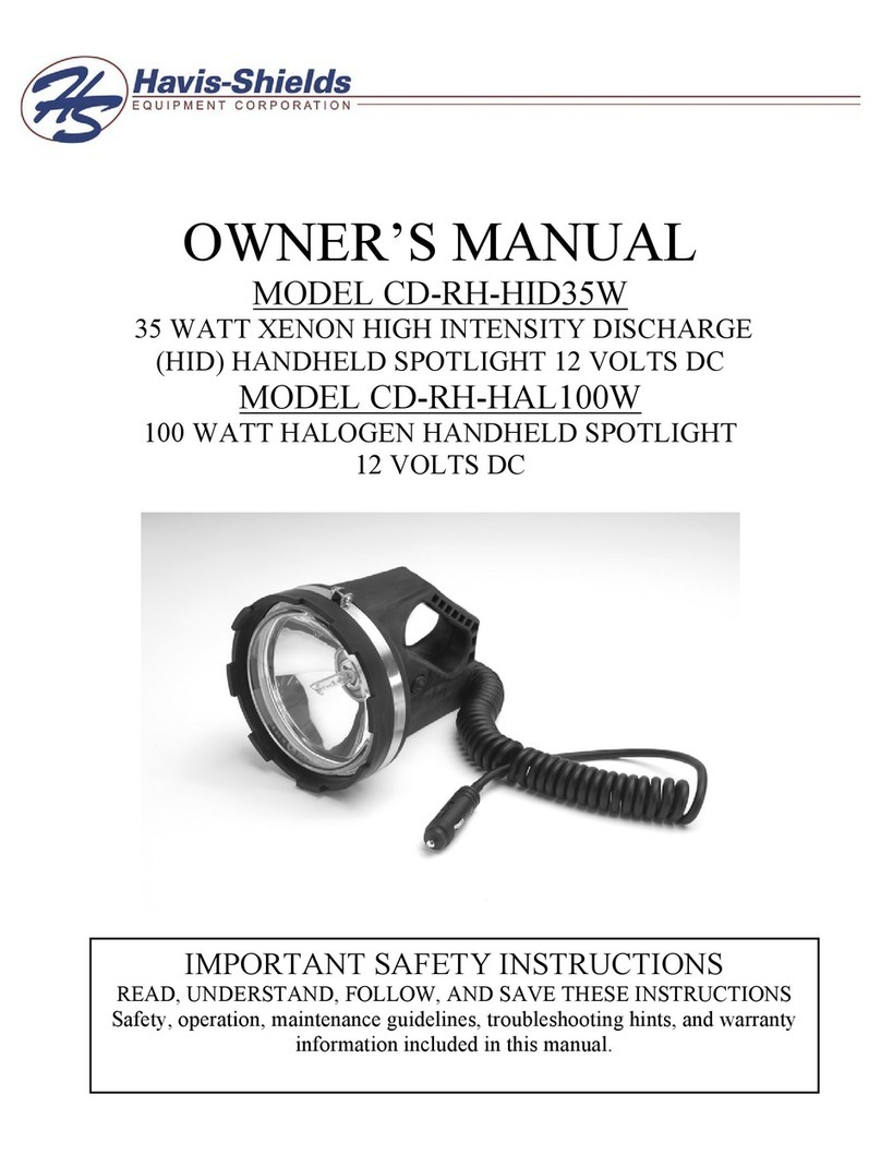 Havis-Shields CD-RH-HID35W owner's manual