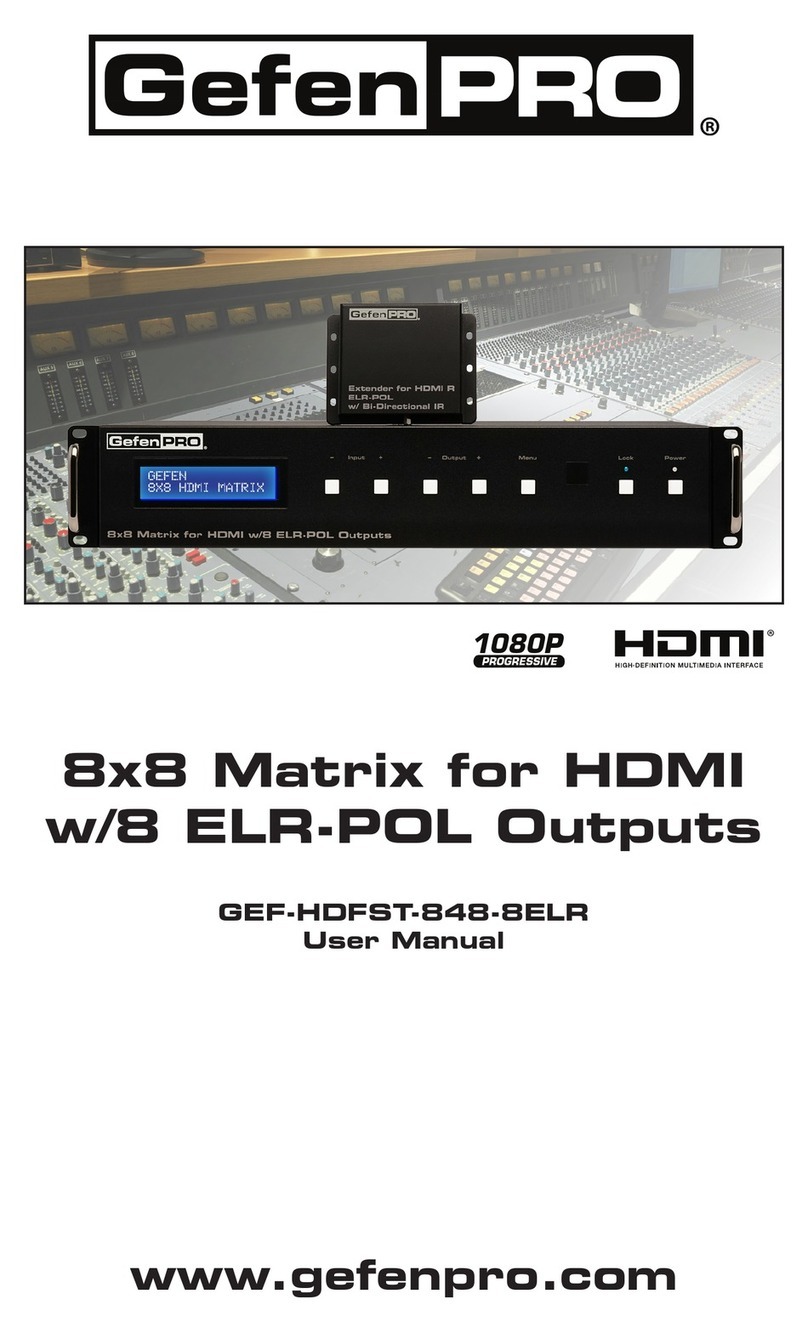 Gefen Pro GEF-HDFST-848-8ELR user manual