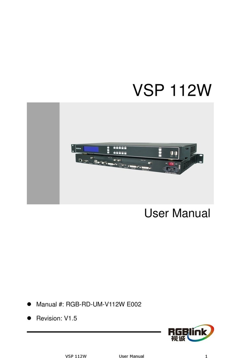 RGBlink VSP 112W User manual