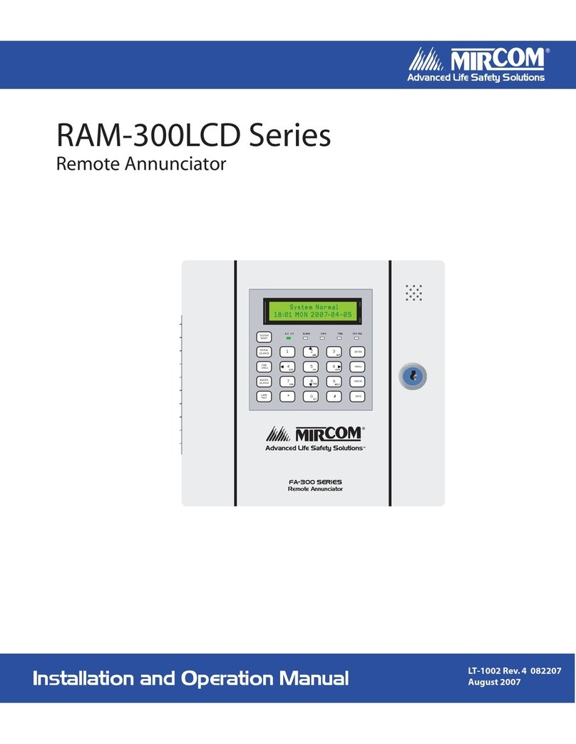 Mircom RAM-300LCD Series Installation and operation manual