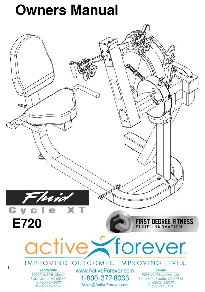 Activeforever Fluid Cycle XT E720 owner's manual