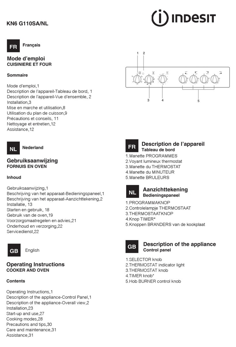 Indesit KN6 G110SA/NL operating instructions
