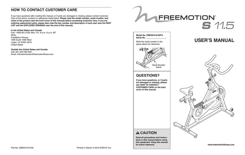 FREE MOTION S 11.5 user manual