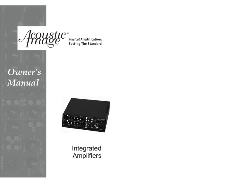 Acoustic Image Integrated amplifier owner's manual