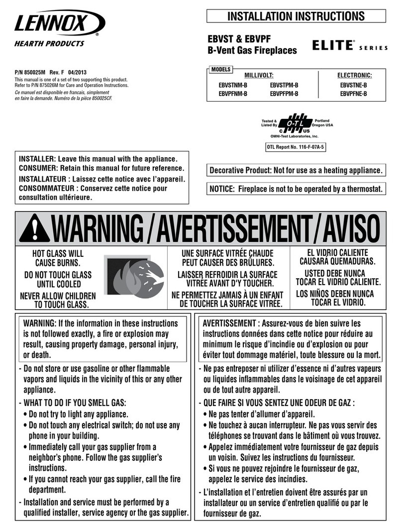 Lennox EBVSTNM-B User manual