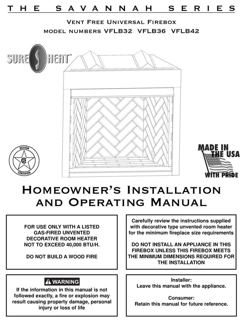 Sure Heat VFLB32 Homeowner's installation and operating manual