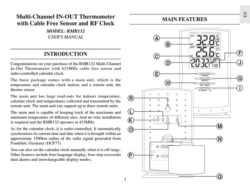 Oregon Scientific RMR132 user manual